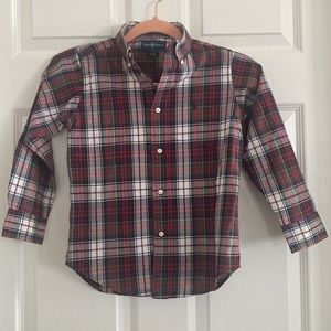 Ralph Lauren Boys Button Down Shirt Plaid Size 6